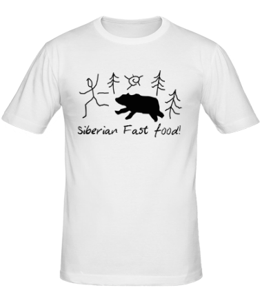 T-Shirt "Siberian fastfood" Weiss